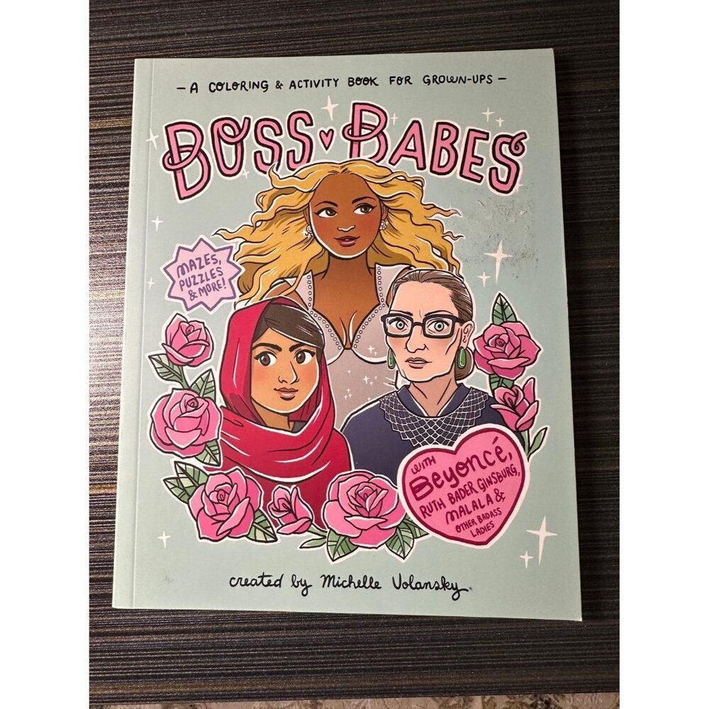 NEW Boss Babes Coloring and Activity Book Notable Women Power 2016 RBG‎ Hillary